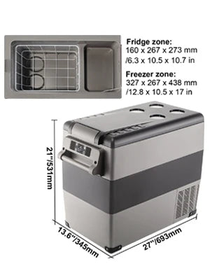 Portable Compressor Refrigerator Freezer 15L, 12/24V & 100-240V