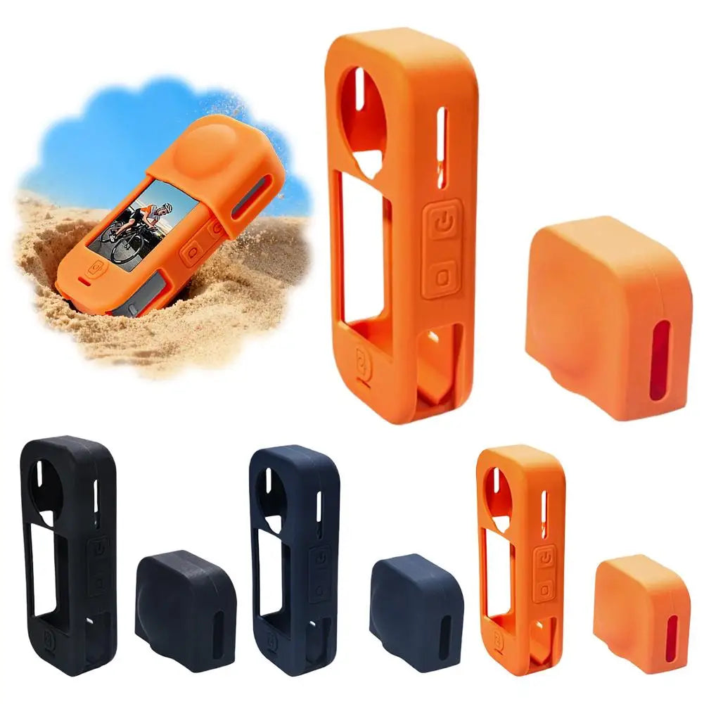 Full Body Protective Case For Insta360 X4 Air Portable Shockproof Dustproof Silicone Cover With Lens Cap