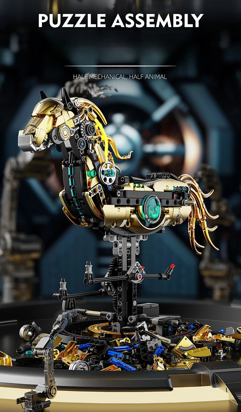 Mechanical Horse Building Kit - 1055 Pieces