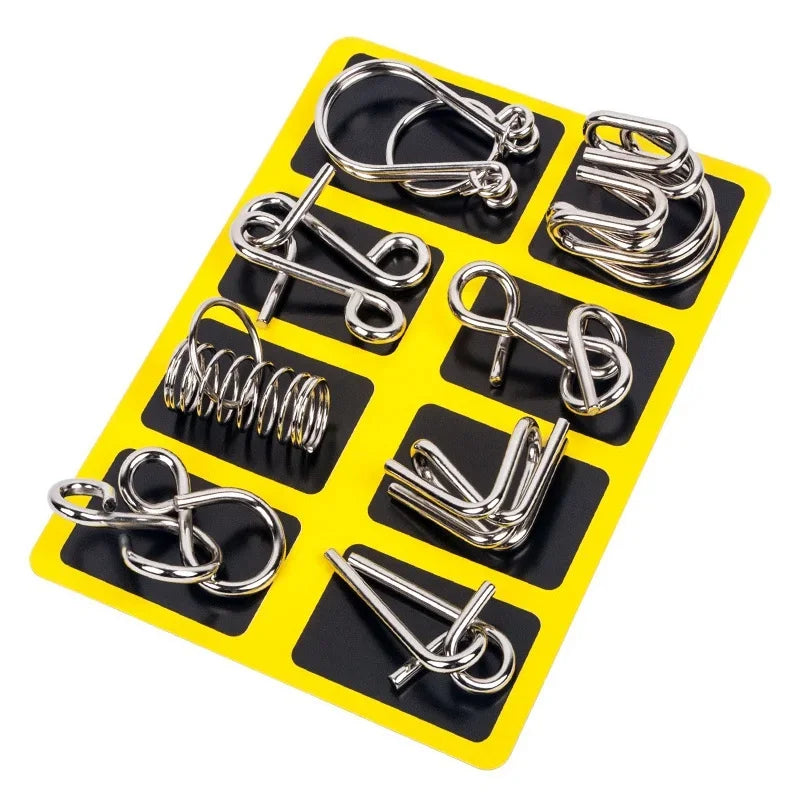 Eight-Piece Metal Wire Puzzle Set