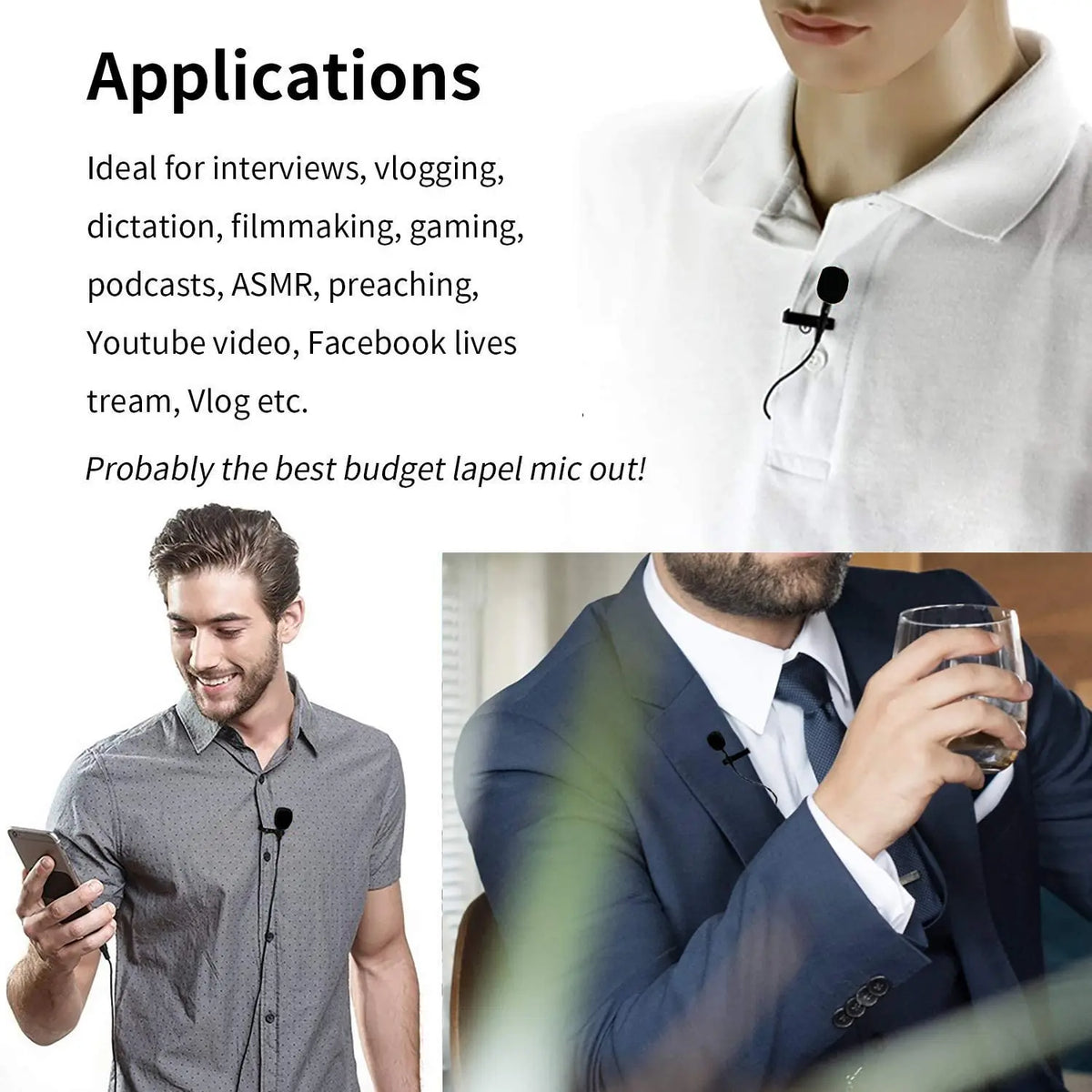 BY-M1 / BY-M1S Wired Lavalier Microphone