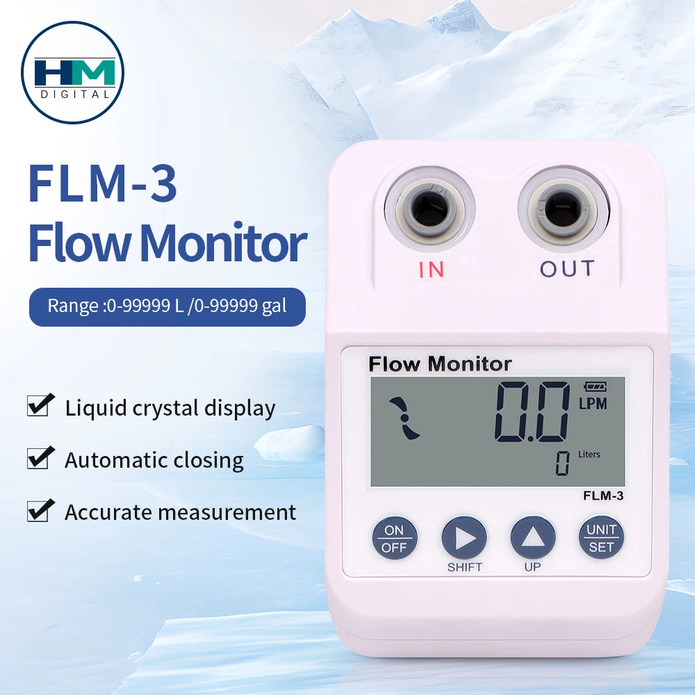 FLM-3 Water Filter Flow Meter with Alarm