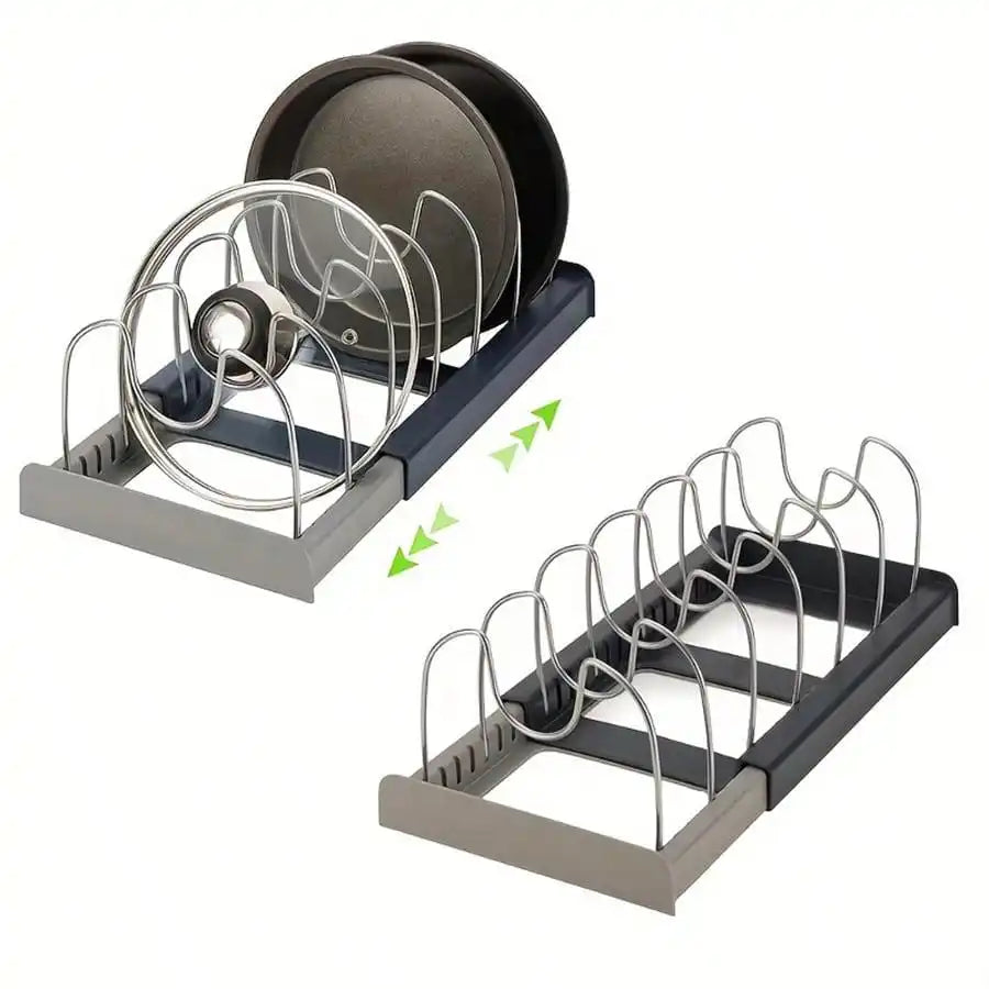 Expandable Pan Organizer Rack for Kitchen Cabinets