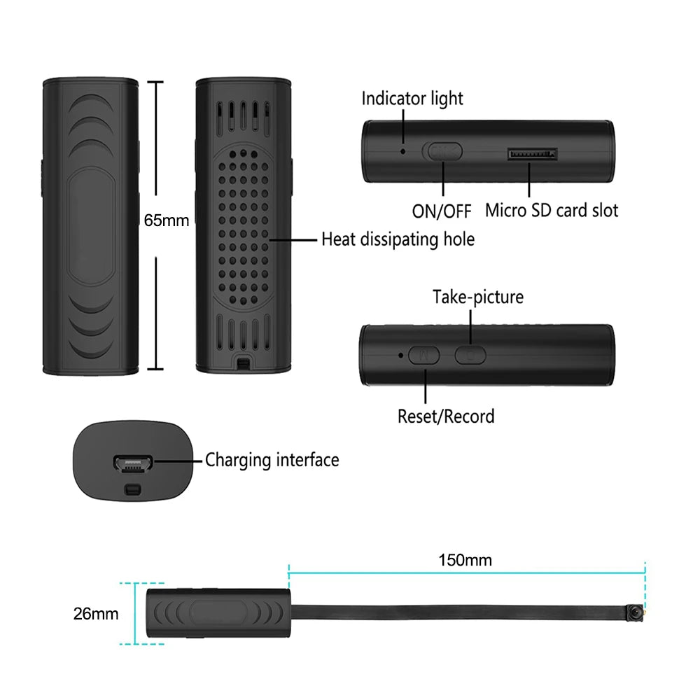 V1 Mini WiFi Camera with Memory-Card Support