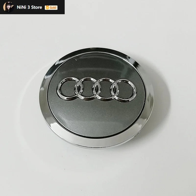 Капачки за центъра на джантите AUDI 4 бр./комплект 60 мм 61 мм 68 мм 69 мм 135 мм Стайлинг за кола Емблема за A3 A4 A5 A6 A7 A8 S4 Автоаксесоари