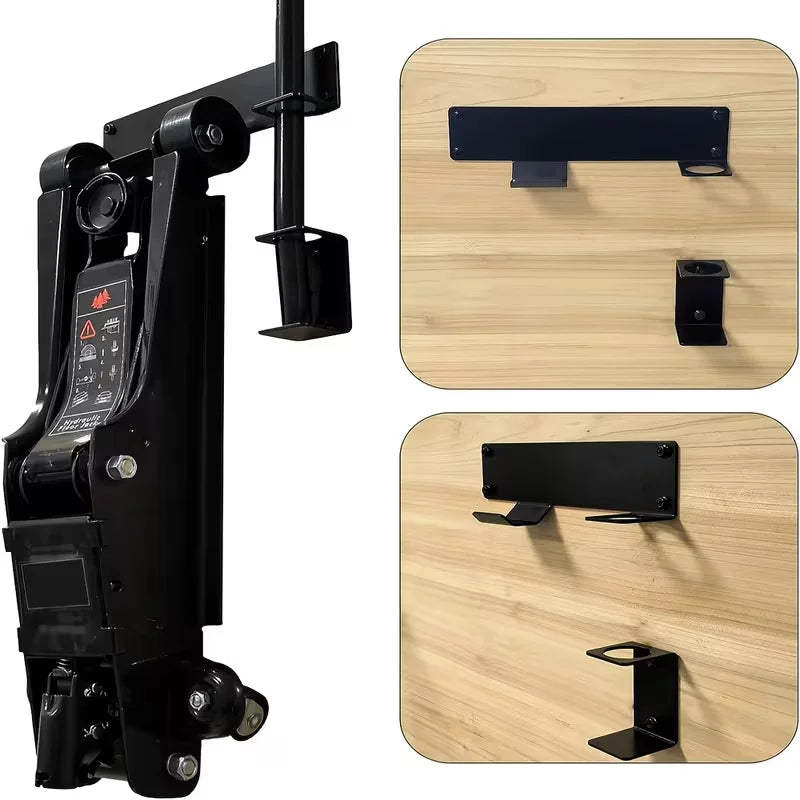 Wall-Mounted Trolley Jack Bracket in Iron