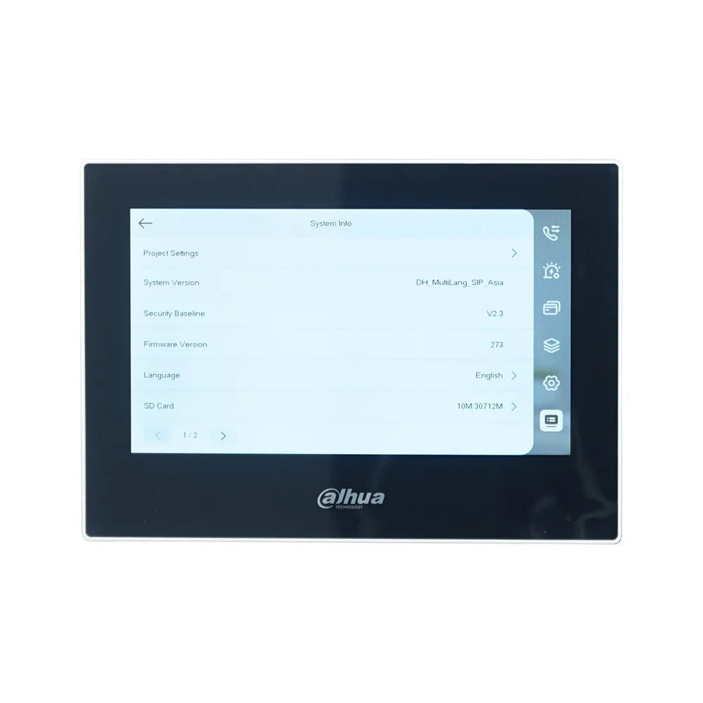 7-tommers PoE indendørs videointercom-skærm – VTH2621G-P