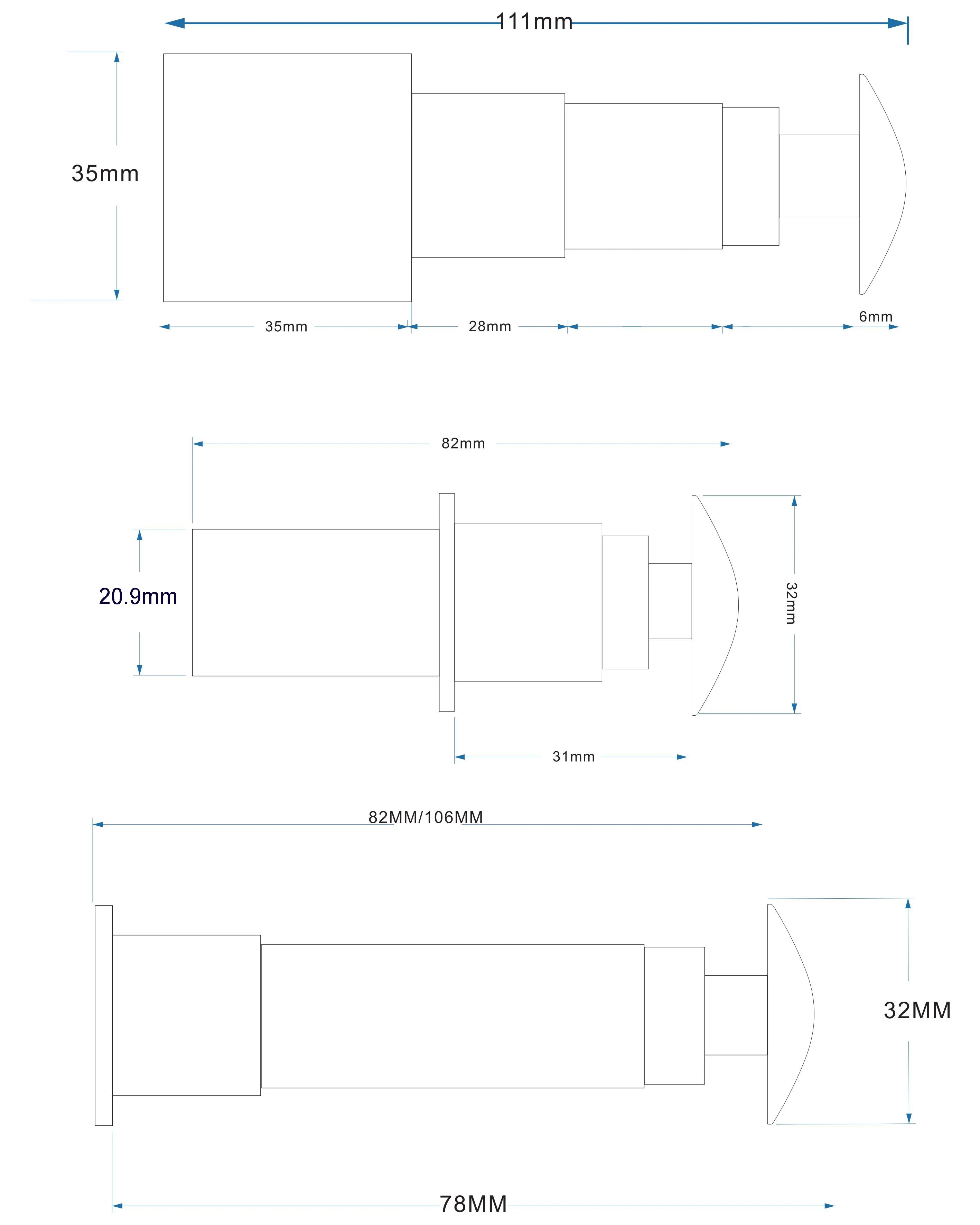 5MP Peephole IP Camera with Motion Detection and Alarm