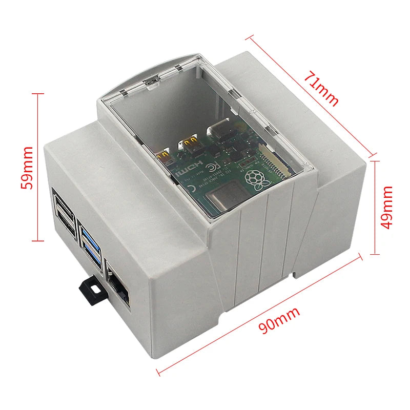 DIN-Rail ABS Cases for Raspberry Pi 3, 4 & 5