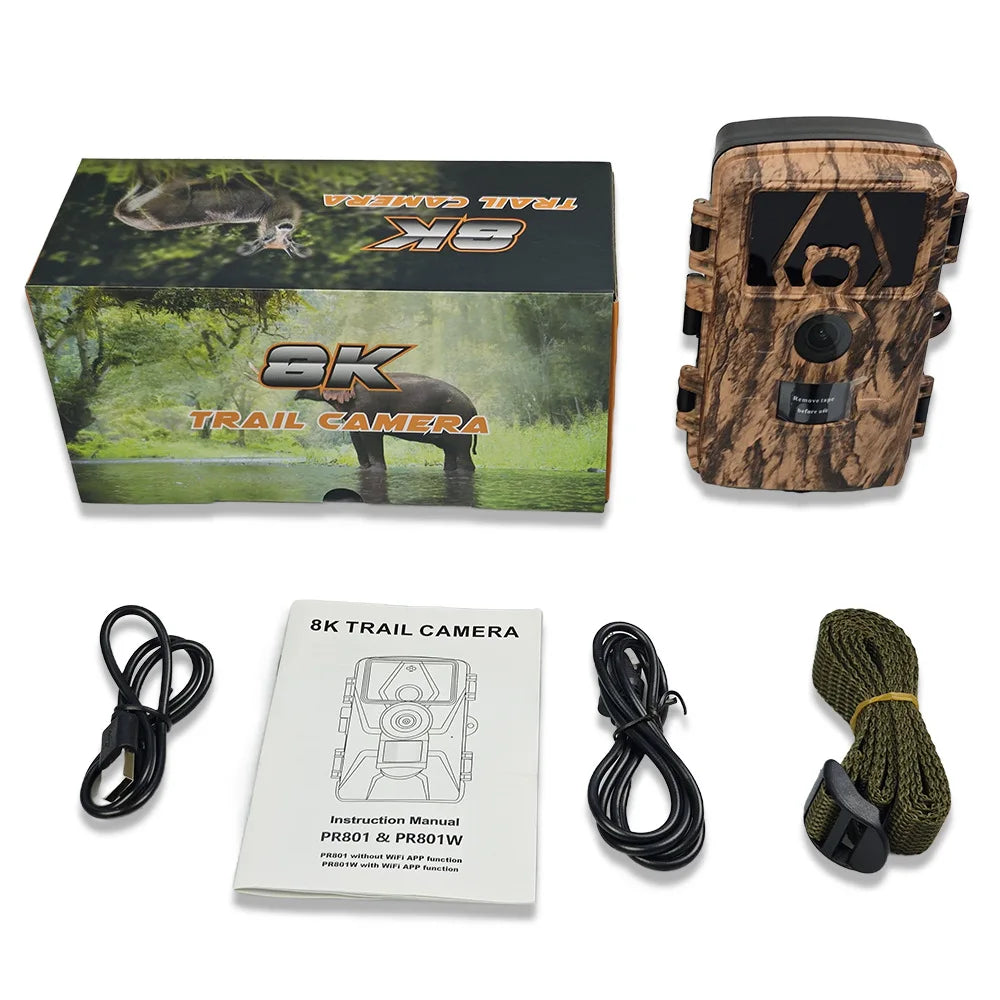 PR801W 8K WiFi Trail Camera with 60MP Night Vision