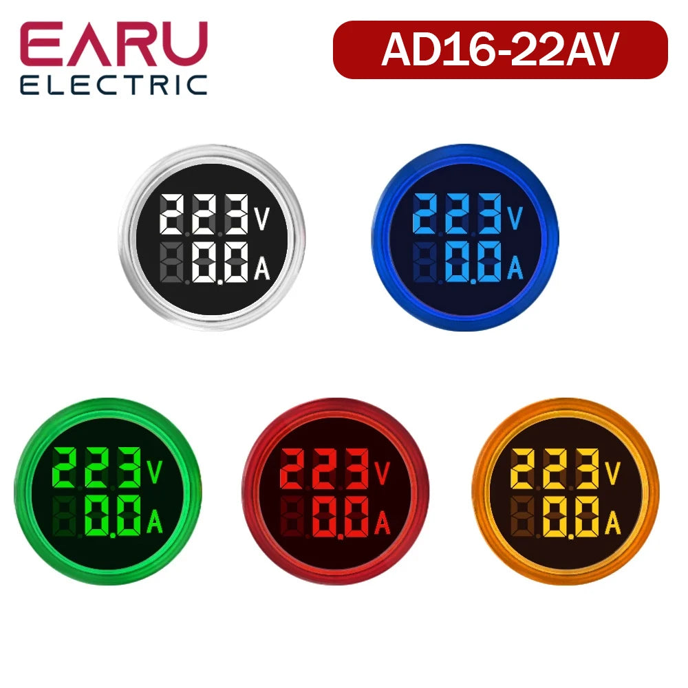 22 mm Panel Voltage and Current Meter
