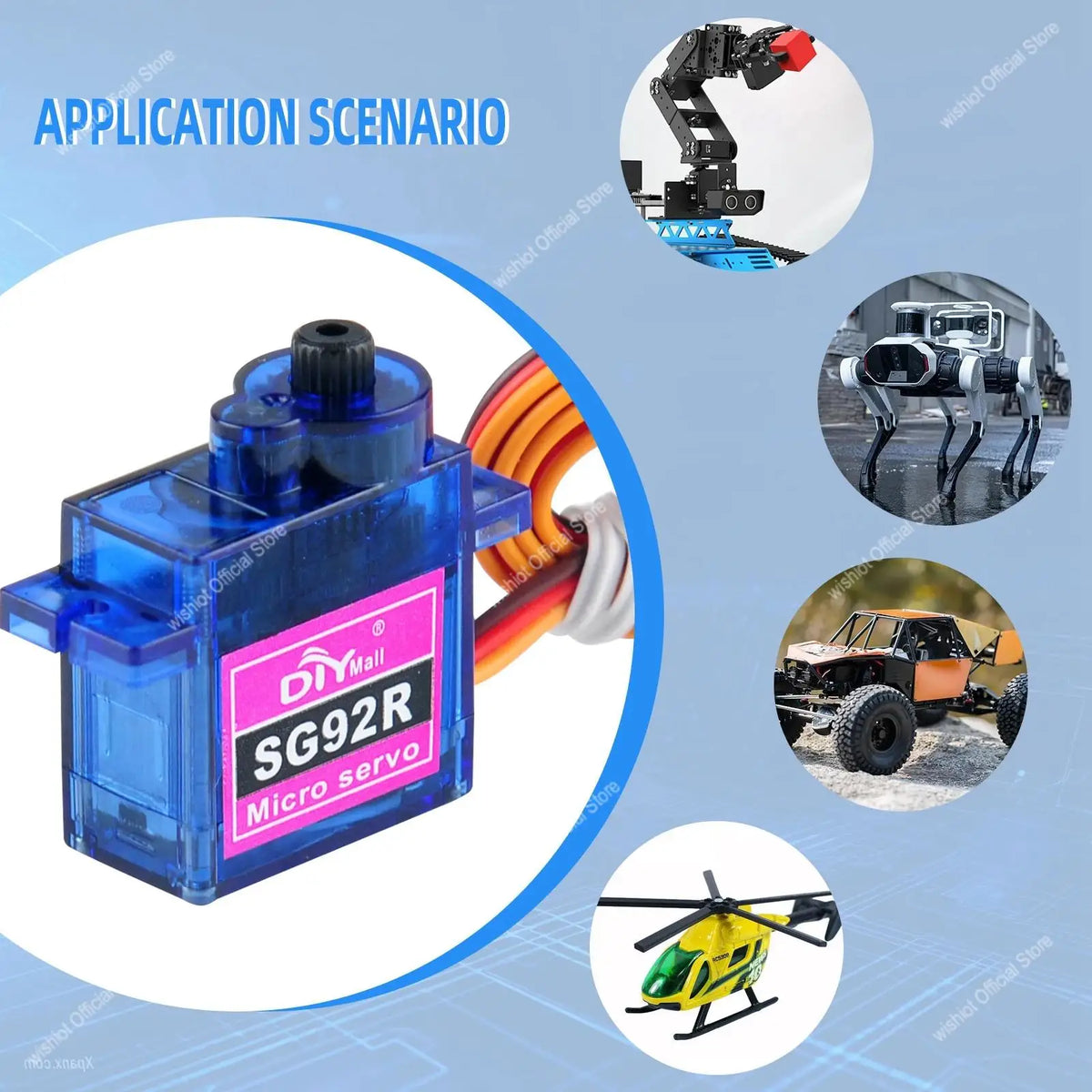 SG92R Micro Servo, Angle or Continuous-Rotation Options