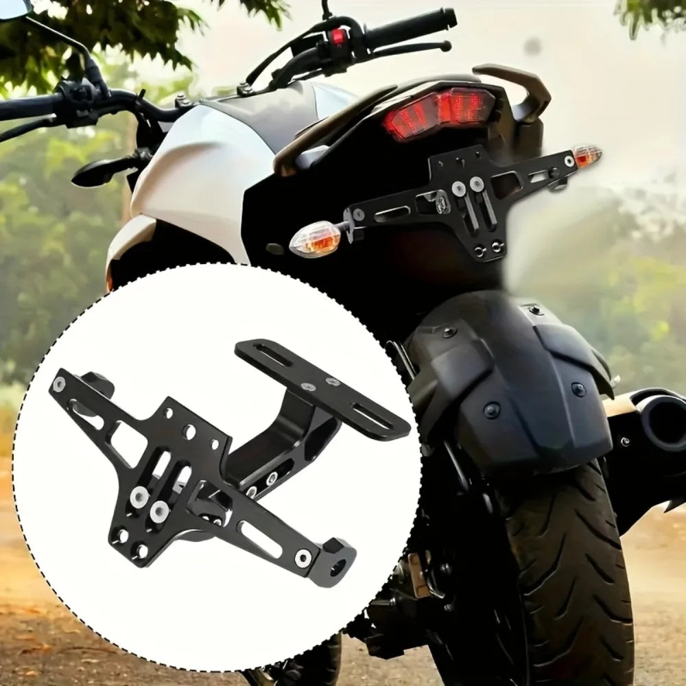 Universal Motorcycle Rear License Plate Mount Holder Aluminum Alloy Bracket Motorcycle Modification Parts Accessory 