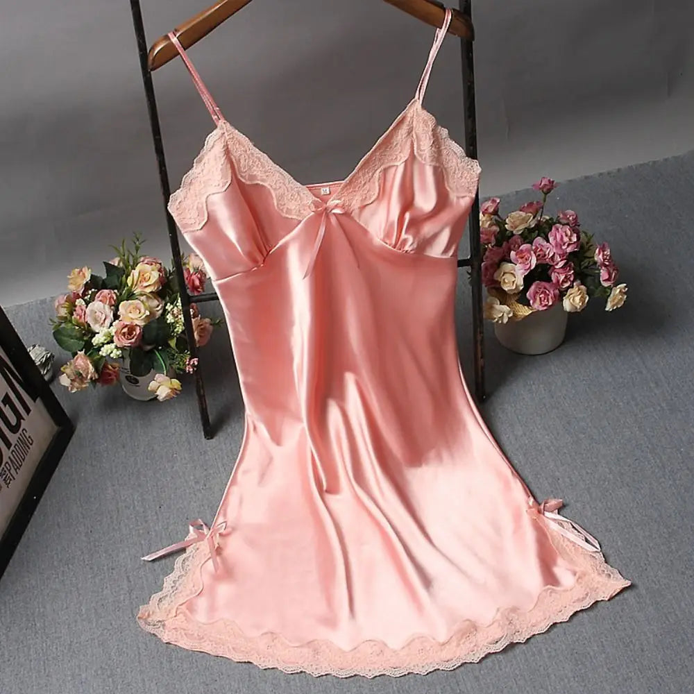 Sexy Lace Patchwork Camisola Lingerie Nighty Wedding Dress Sleep Wear Nightdress Clothes Women's Nightgowns Sexy Nightwear 