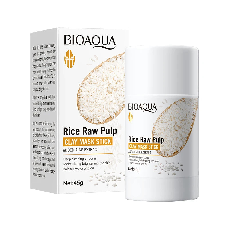 1/3/5pcs White Rice Raw Pulp Mud Mask Moisturizing Blackhead Removal Clean Face Shrink Pores Mask Face Skin Care Products 