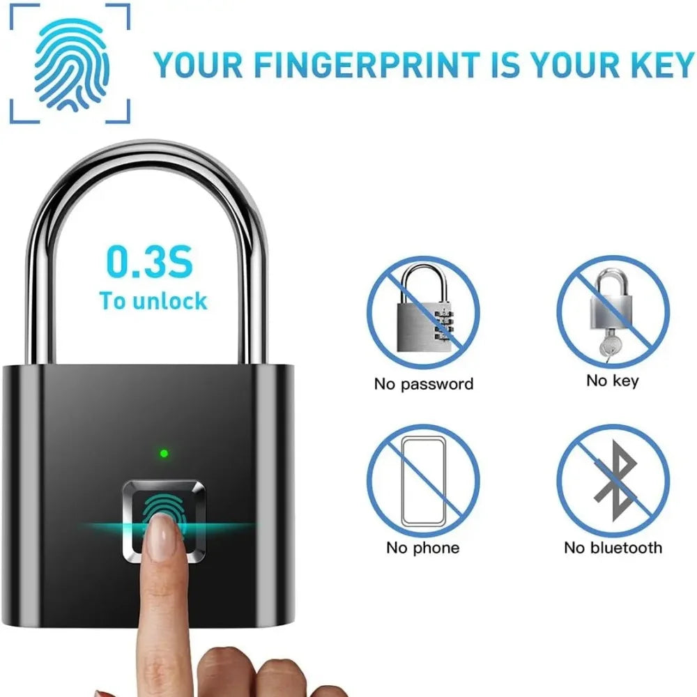 Rechargeable Fingerprint Padlock