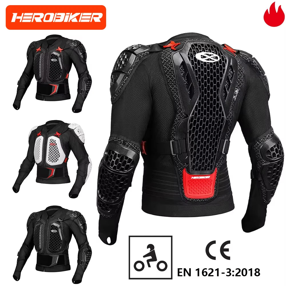 CE Certified Motocross Armor Jacket Set with Chest & Back Protection