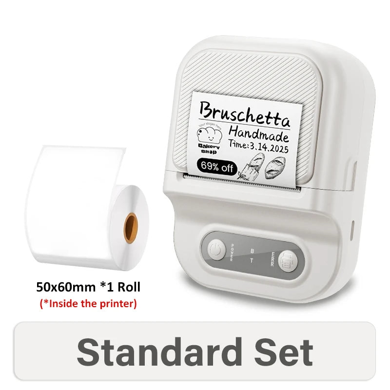 Bluetooth Thermal Label Printer and Paper Options