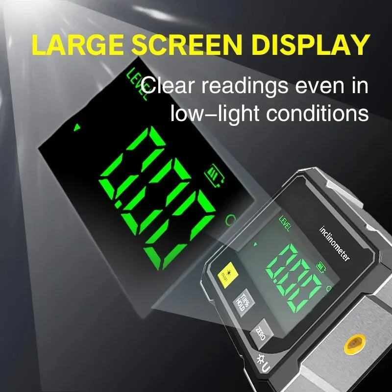 Digital Angle Ruler with Magnetic Base & Laser Inclinometer