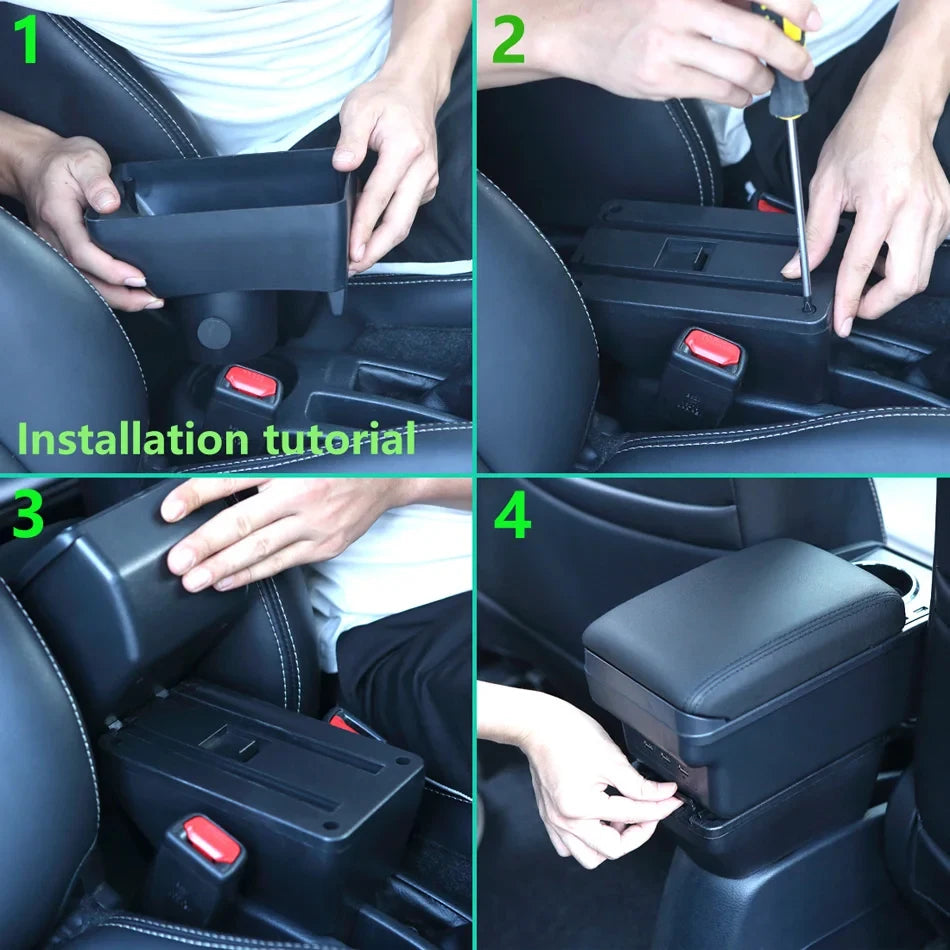 Universal Car Armrest Universal Model Armrest Box Central Storage Box Dedicated Cup Holder Retrofit Parts Interior Accessories