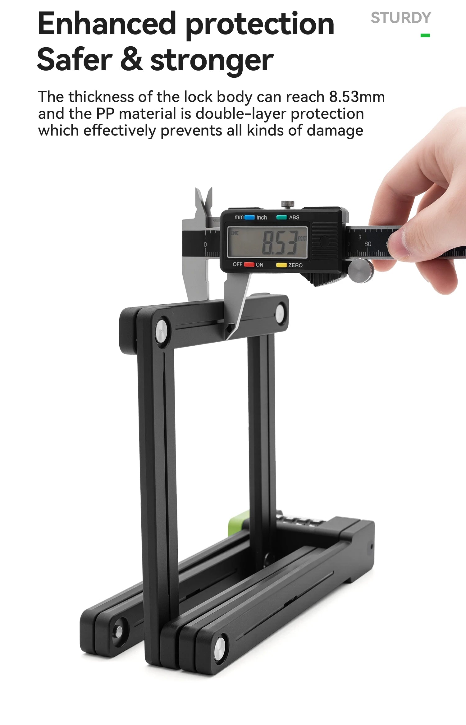 Folding Bike Combination Lock with Alloy Steel Body