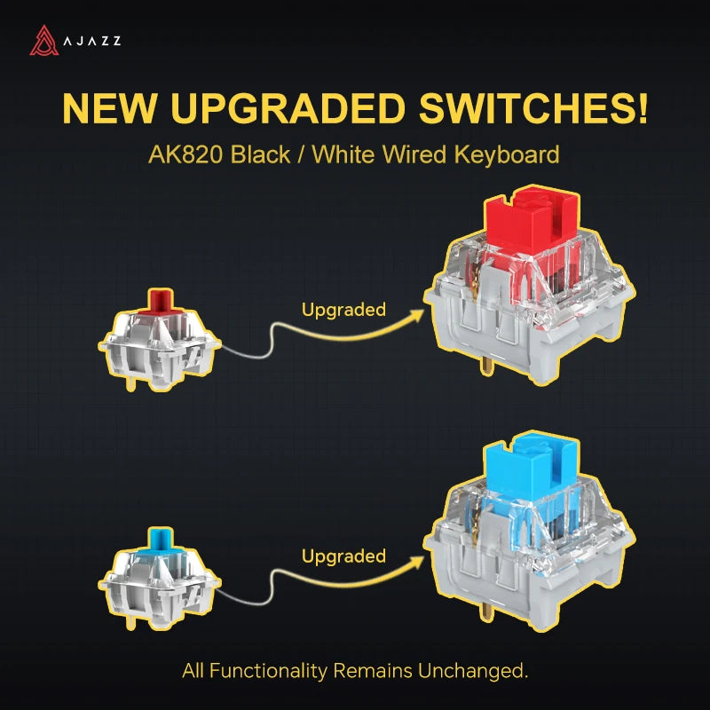 AK820 and AK820 Pro Mechanical Keyboard Options