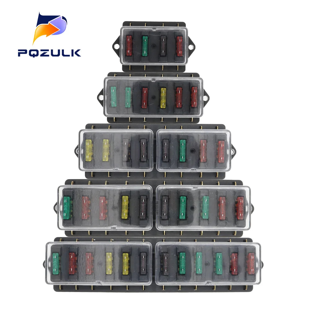 Poistkové puzdro pre automobilové nožové poistky s viacerými obvodmi