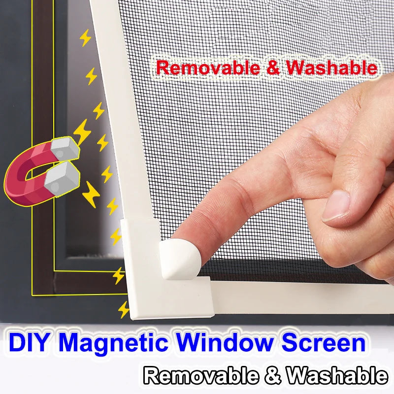 Removable Magnetic Window Insect Screen Kit