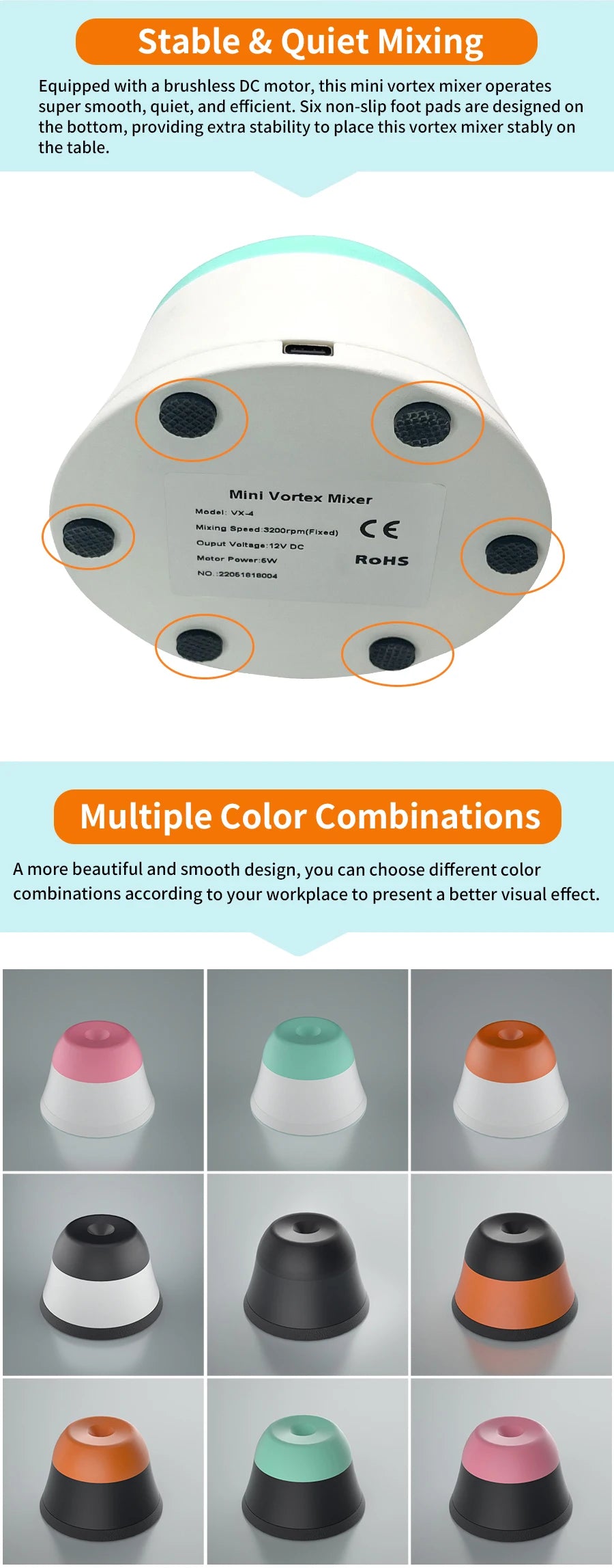 3000RPM Mini Vortex Mixer for Ink, Liquids and Pigments
