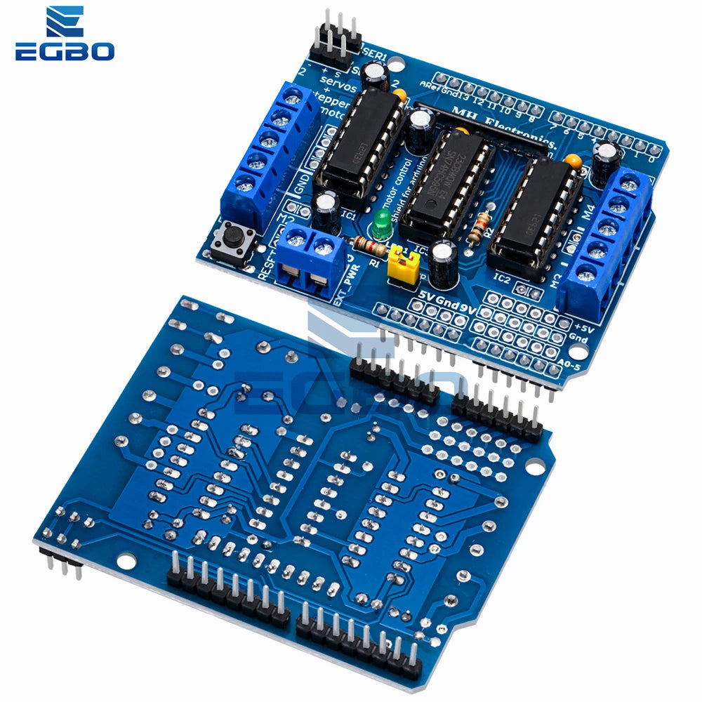 Shield controlador de motores DC e de passo L293D para Arduino