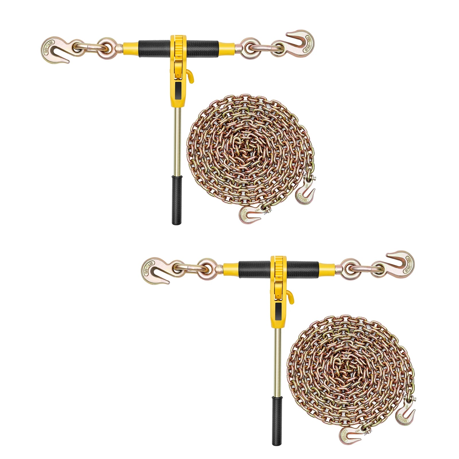 Ratchet Chain Binder Set with G80 Chains for Heavy Load Securing