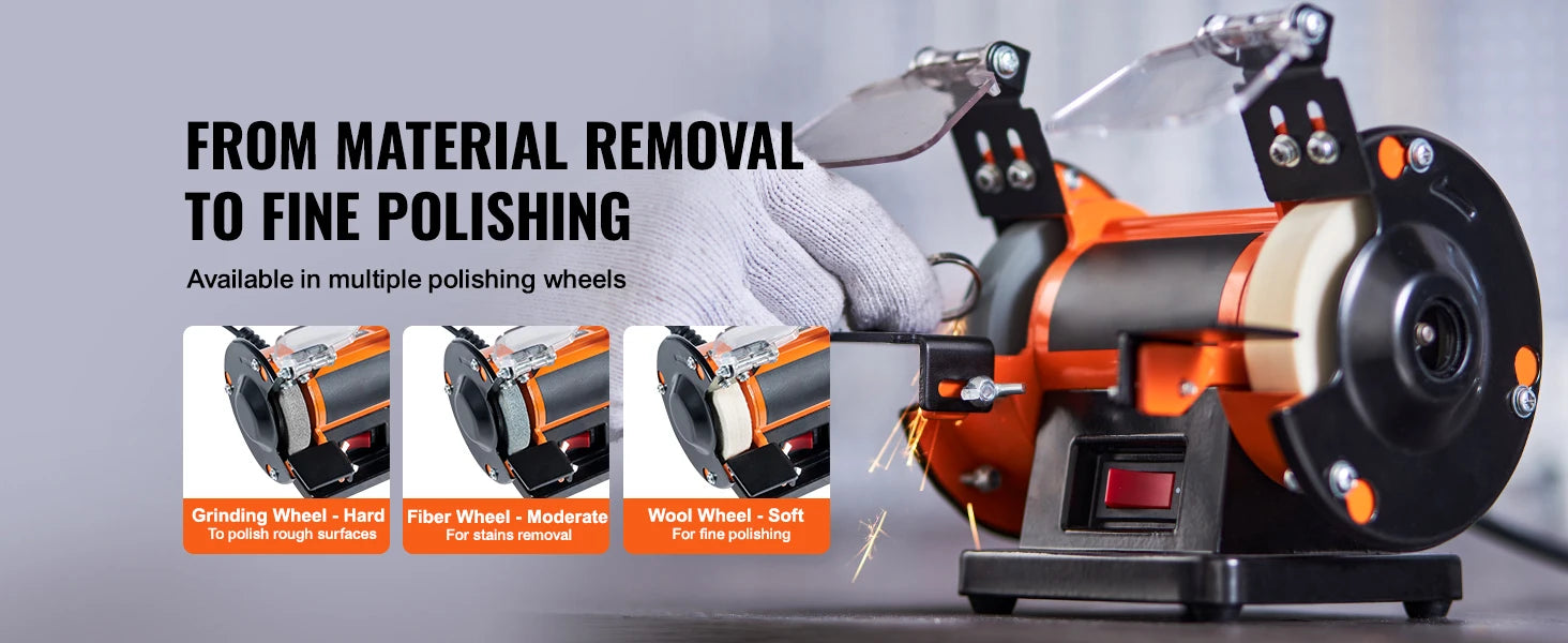 3-Inch Jewelry Polisher Bench Grinder with Brushless Motor