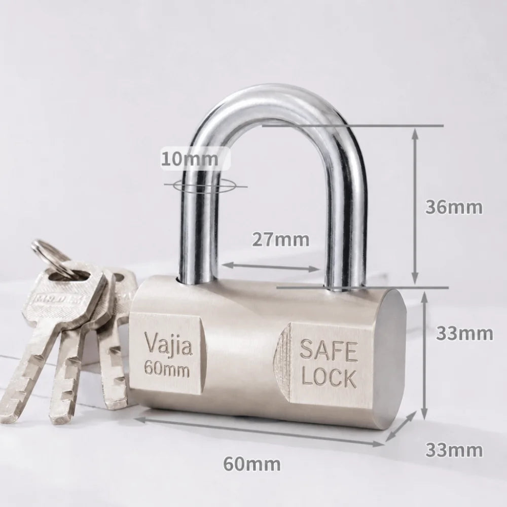 Stainless Steel Padlock for Gates and Containers, 4 Sizes