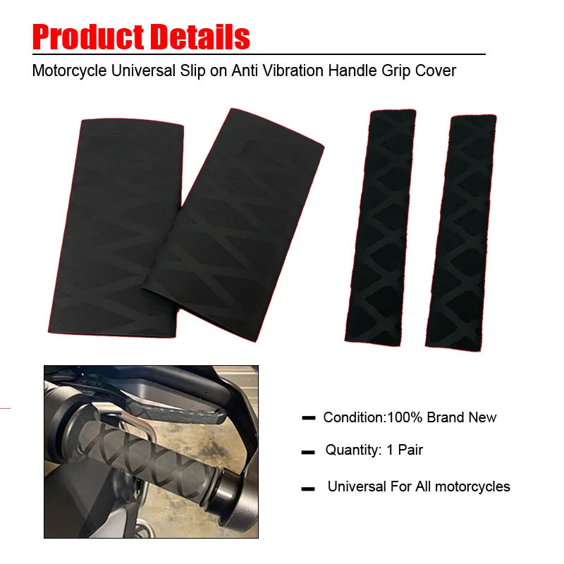 For BMW R1250GS R1200GS LC ADV F750GS F850GS F900R Motorcycle Universal Heat Shrinkable Grip Cover Non-slip Rubber Grip Glove 