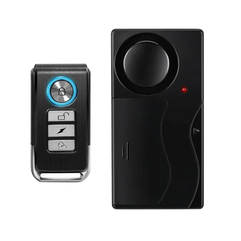 Anti Theft Vibration Window Door Alarm With Remote Control Security Protection Alarm Sensitivity Adjust For Bike Car Scooter