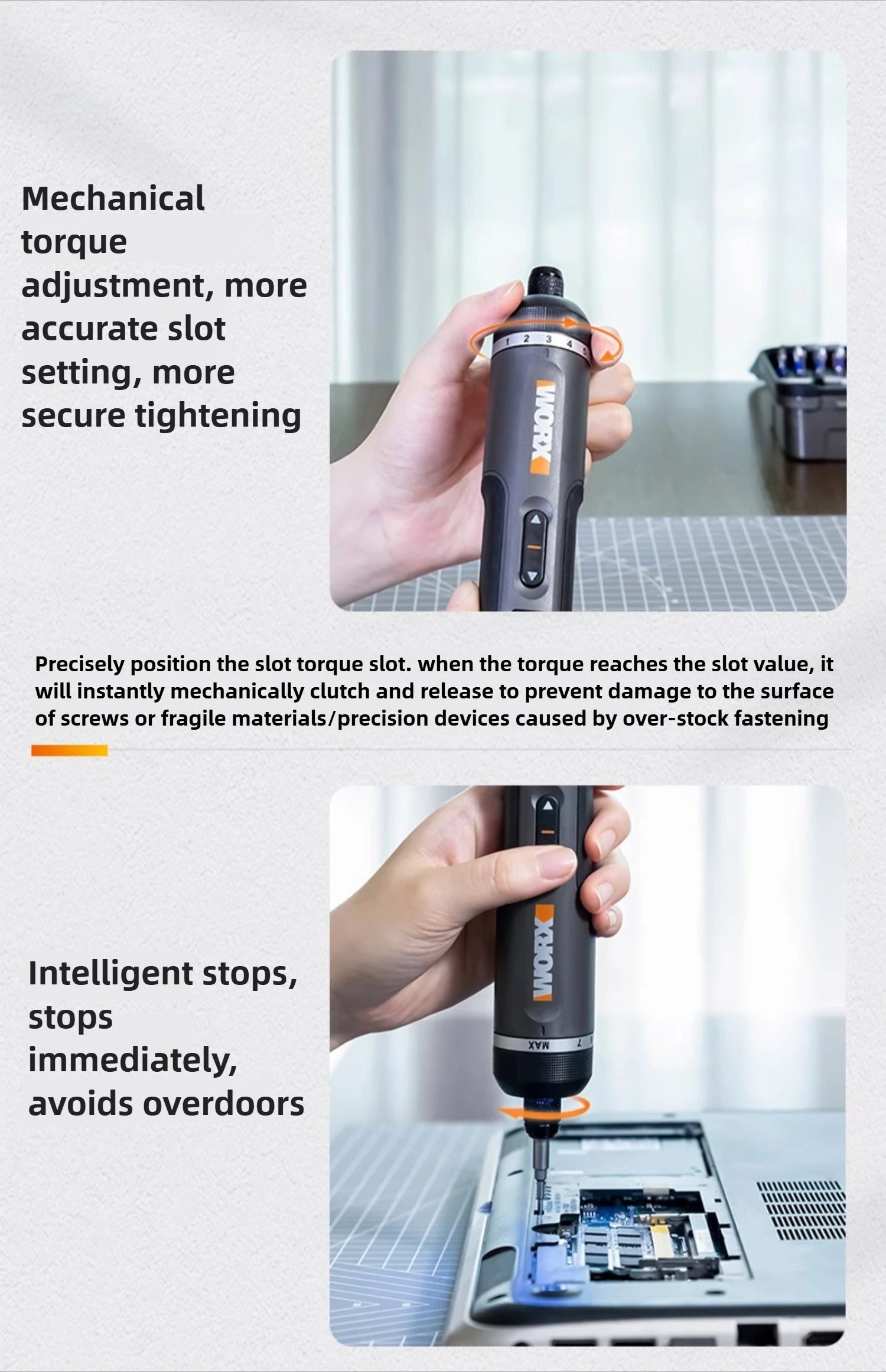WORX 4V Electric Screwdrivers Set Automatic All-in-one Wireless Precision Screwdriver Household Hand Power Tools WX240 WX242 