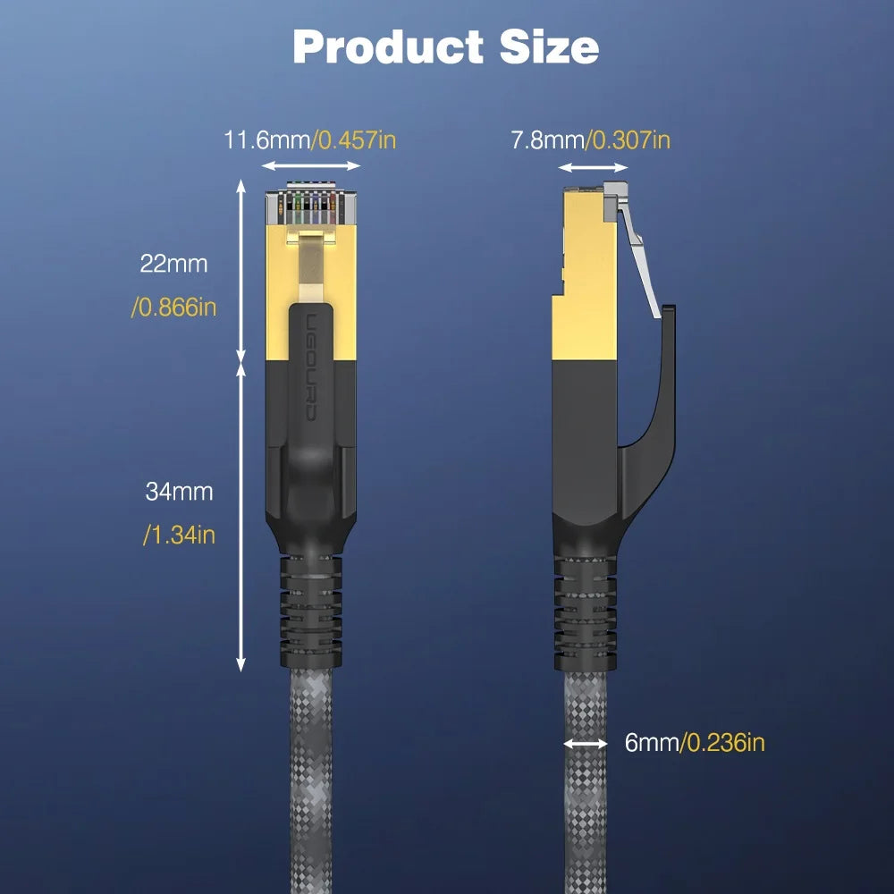Oklopljeni pleteni omrežni kabel Cat8