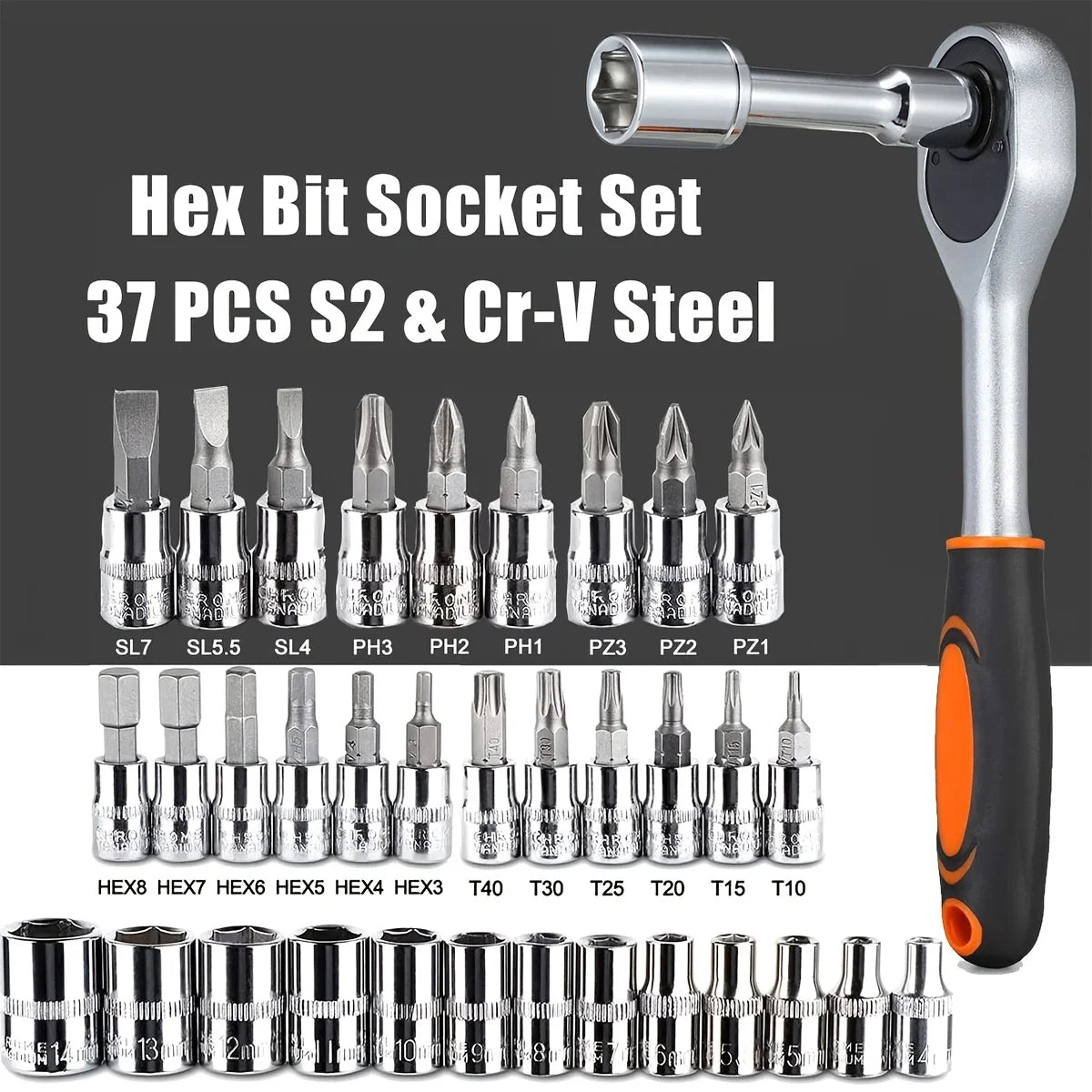 46-Piece Socket and Bit Tool Kit - Options