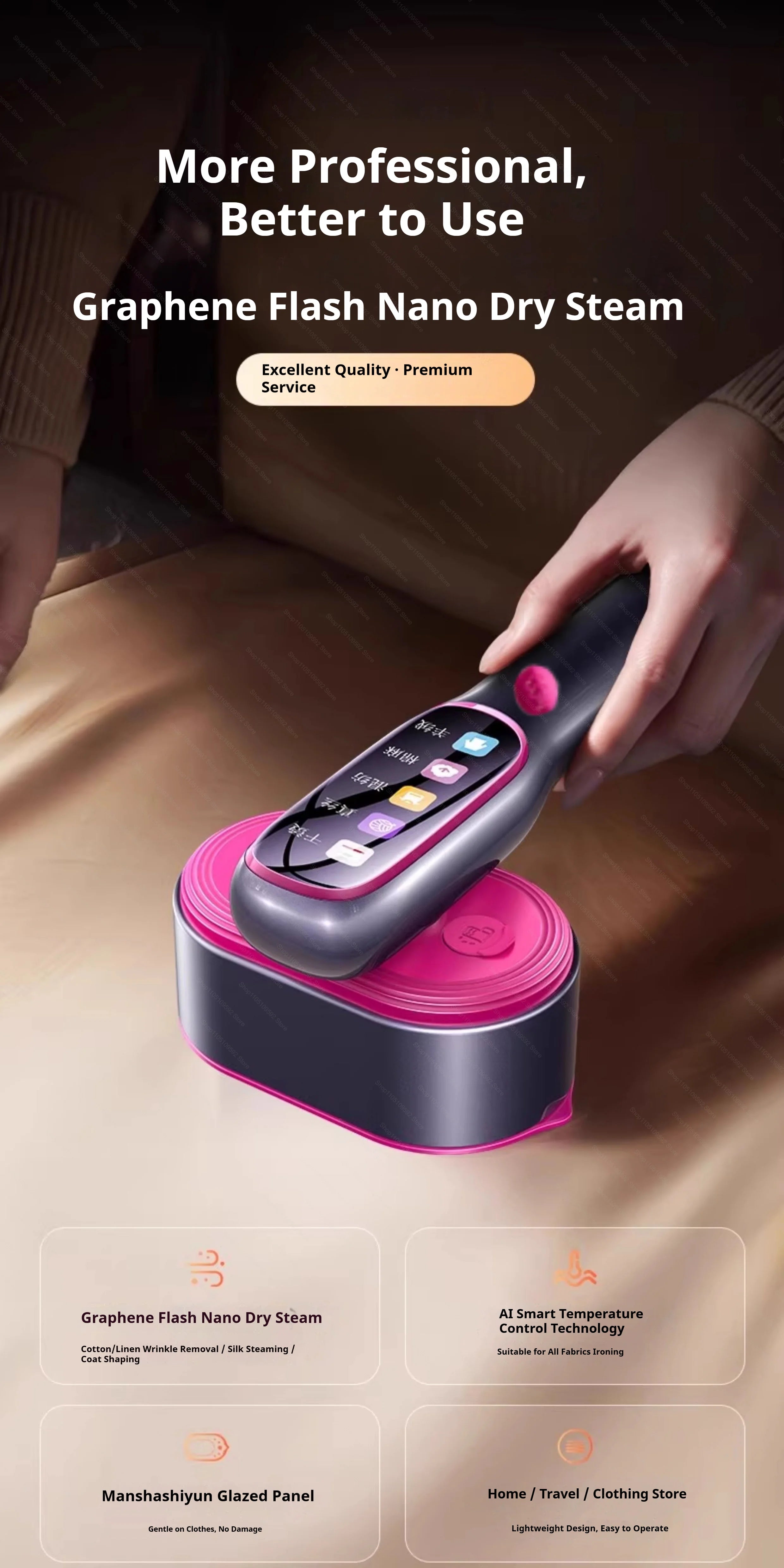 Ręczna parowa żelazko do ubrań – przenośny mini parownik do odzieży