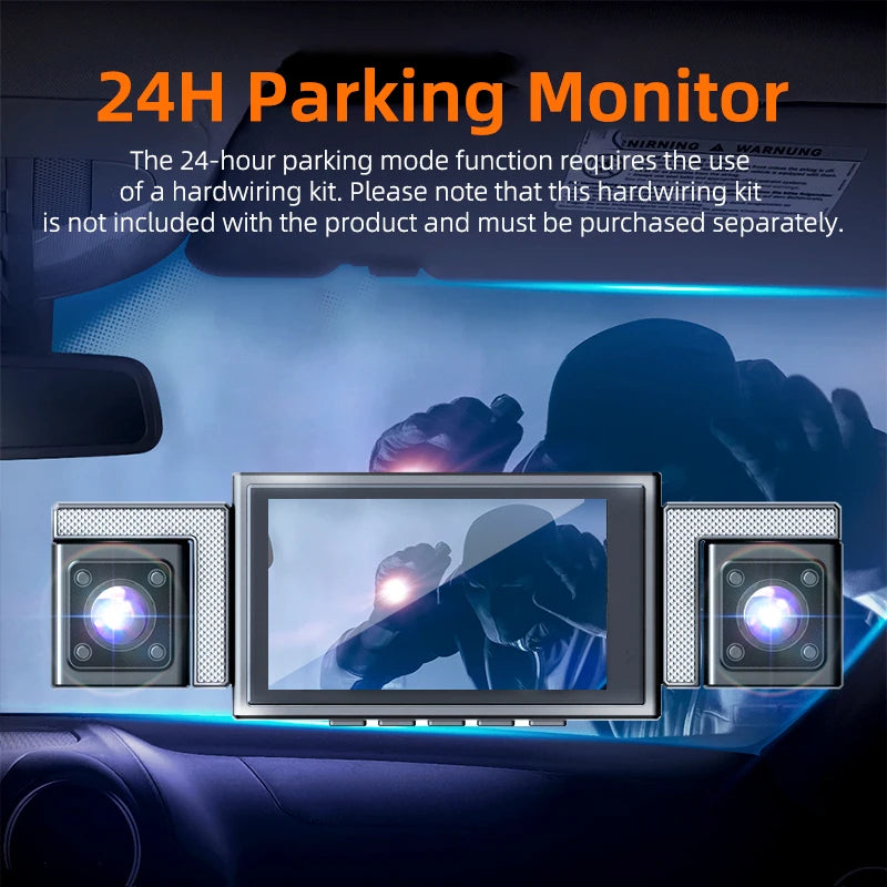 4-Channel 360° Dash Cam with WiFi, GPS and Rear Camera