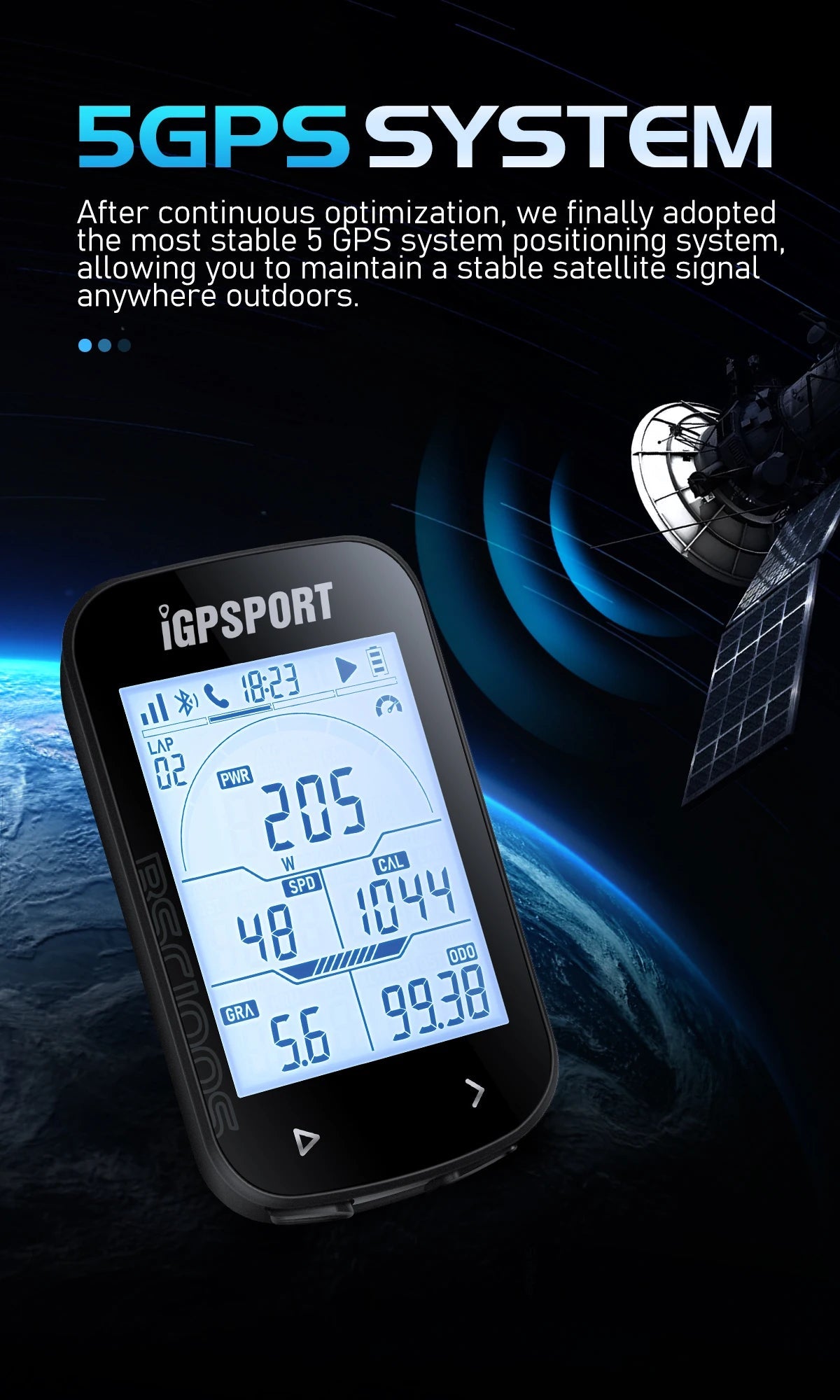 iGPSPORT BSC100S GPS Odometer Cycling Bike Computer Sensors Cycl Speedomet Riding Cycling Speedometer 2.6‘’ large screen 