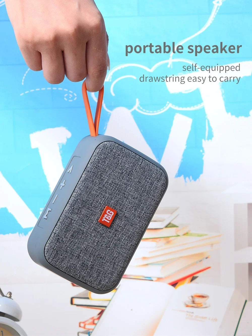 Speaker TG506 Portable Mini Wireless Soundbar Bluetooth 5.0 Outdoor Indoor HIFI Loudspeaker Support TF Card FM Radio Waterproof 