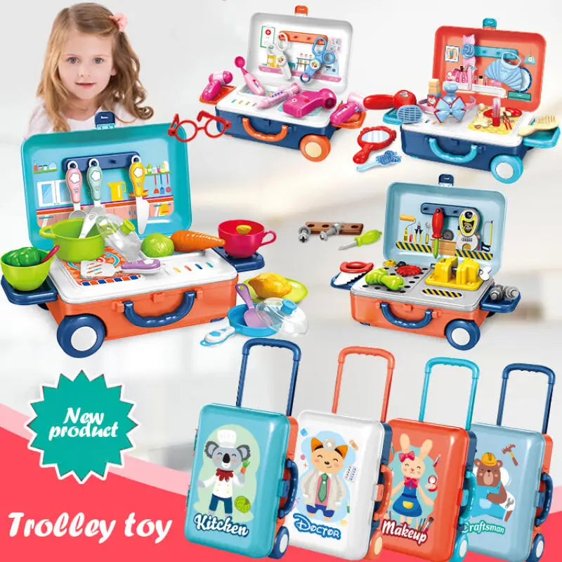 Pretend-Play Trolley Case Set, Theme Options