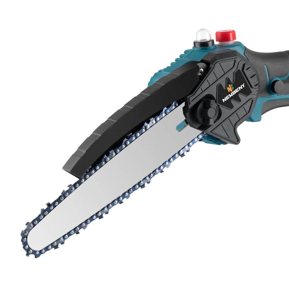 8 Inch Brushless Electric Saw Cordless Oiler Handheld Garden Wood Cutting Logging Chainsaw Power Tool For Makita 18V Battery Pin 