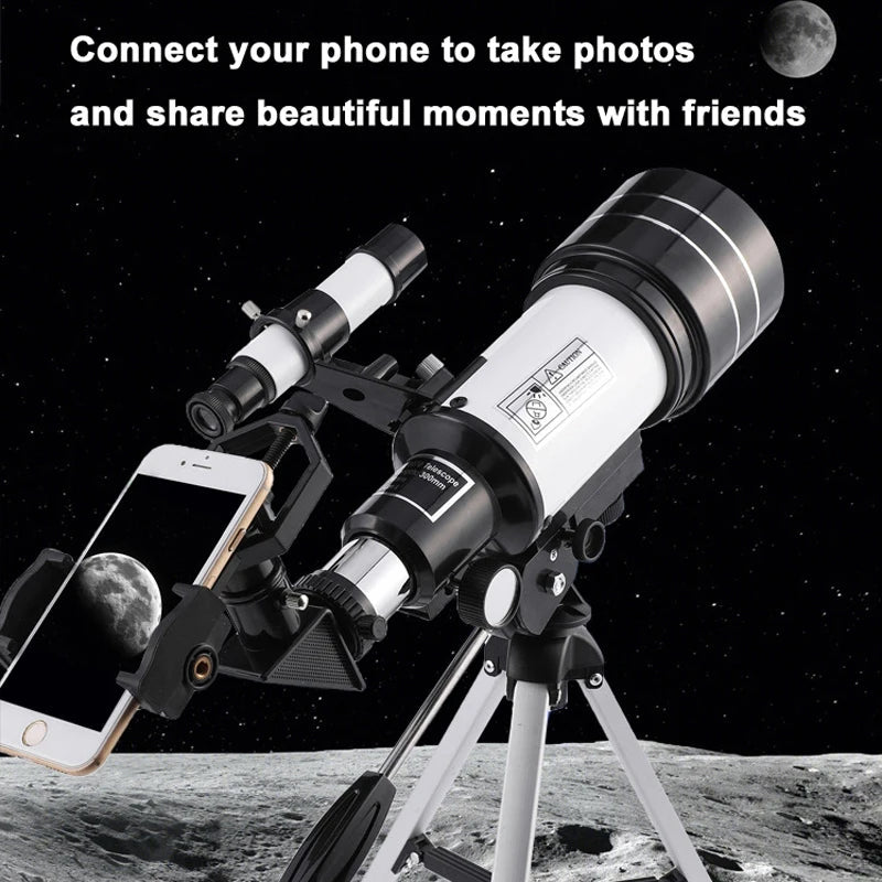 Professional Astronomical Telescope F30070 Monocular 150 Times Zoom HD Night Vision  View Moon Star  AZM70300 Stargazing 