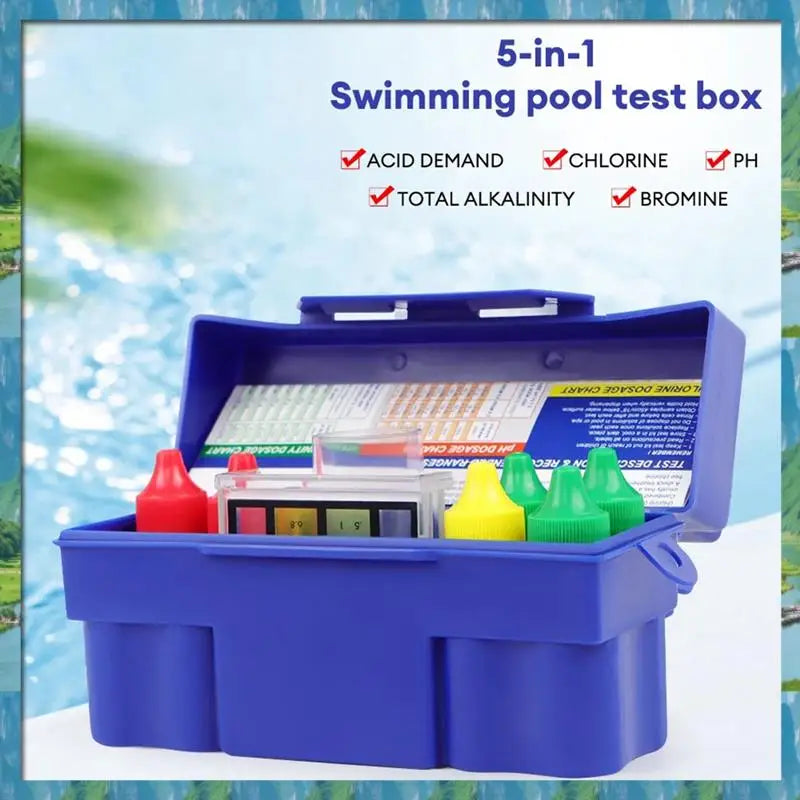 Vijf-wegs Reagent Test Kit voor Zwembad en Spa