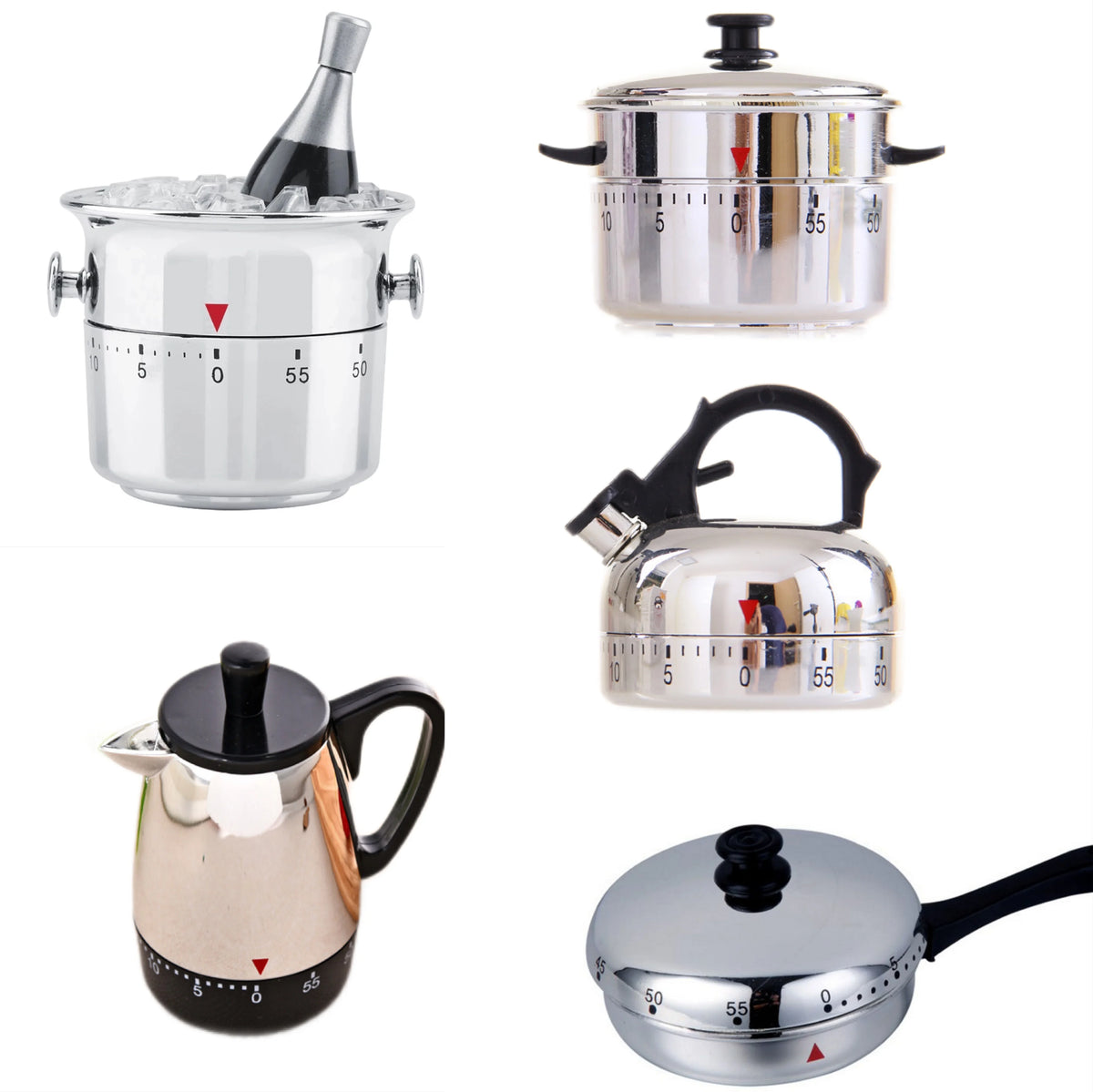 60-Minute Mechanical Kitchen Timer with Bell Alarm