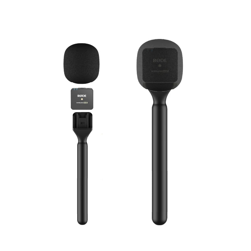 Handadapter für drahtlose Mikrofone bei Interviews