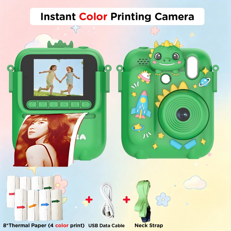 Kids Instant Color Printing Camera 32GB 1080P