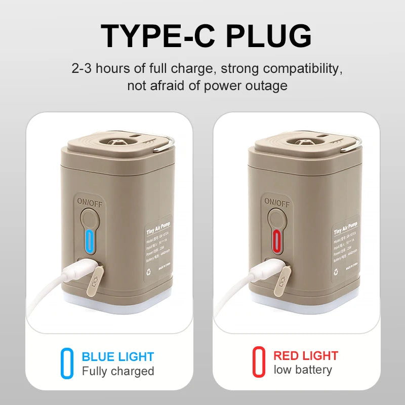 Mini pompe à air rechargeable avec lumière